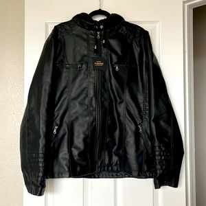 NWT Tagoo Faux Leather Moto Jacket
